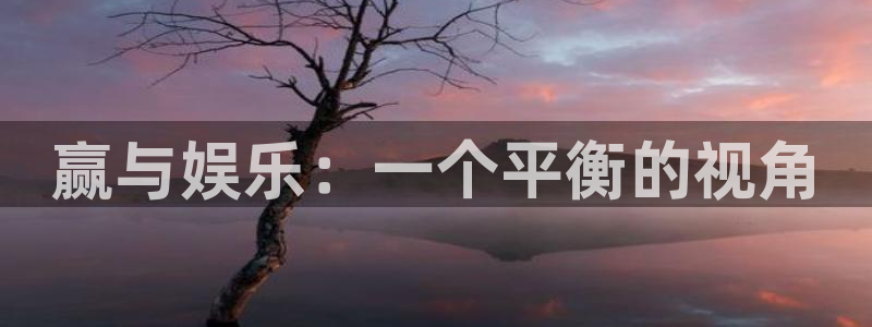 威九国际官网：赢与娱乐：一个平衡的视角